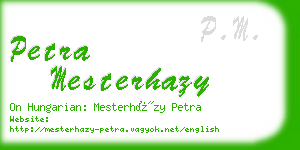 petra mesterhazy business card